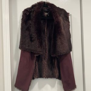 Scoop NYC faux fur vest
